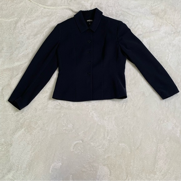 Dark Navy Blue KASPER Long Skirt and Jacket - Picture 3 of 9